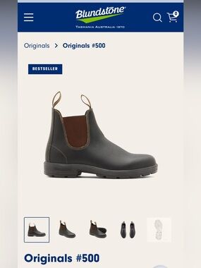 Blundstone #500 Elastic sided Leather Boot in Brown US 7 women’s, New never worn